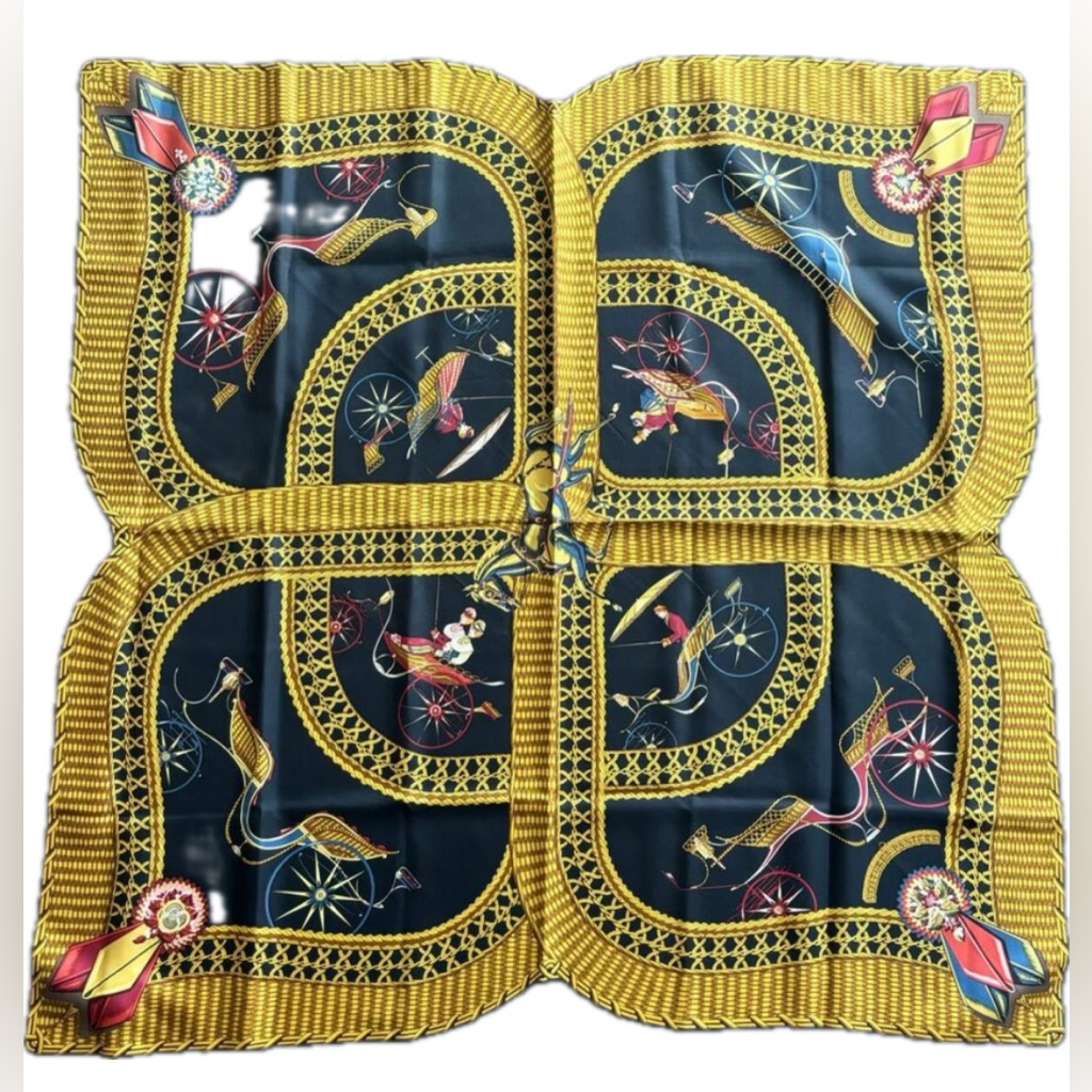 Hermes Silk Scarf With Coa